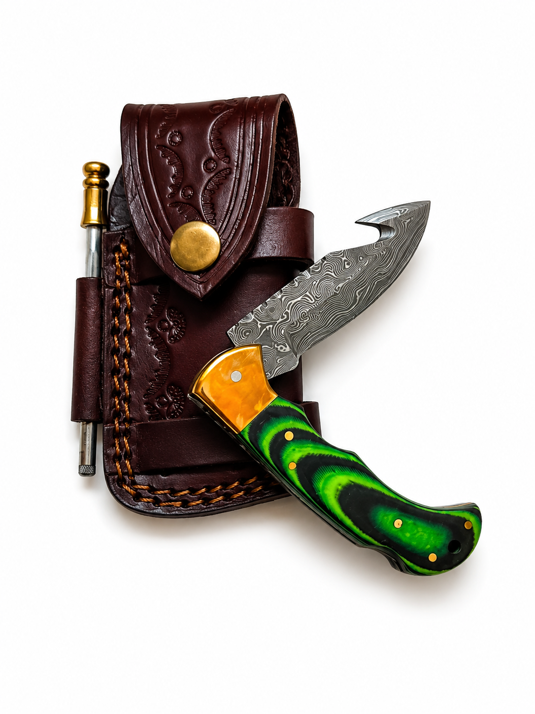 Titan Emerald Ridge Damascus Outdoor Utility Knife