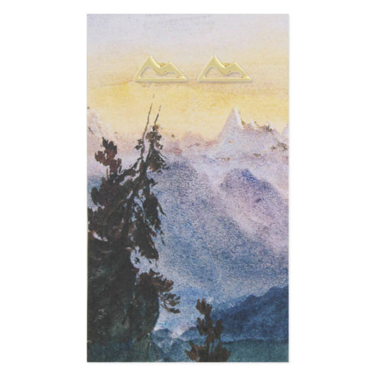 Mountain View Fine Art Gold Post Earrings