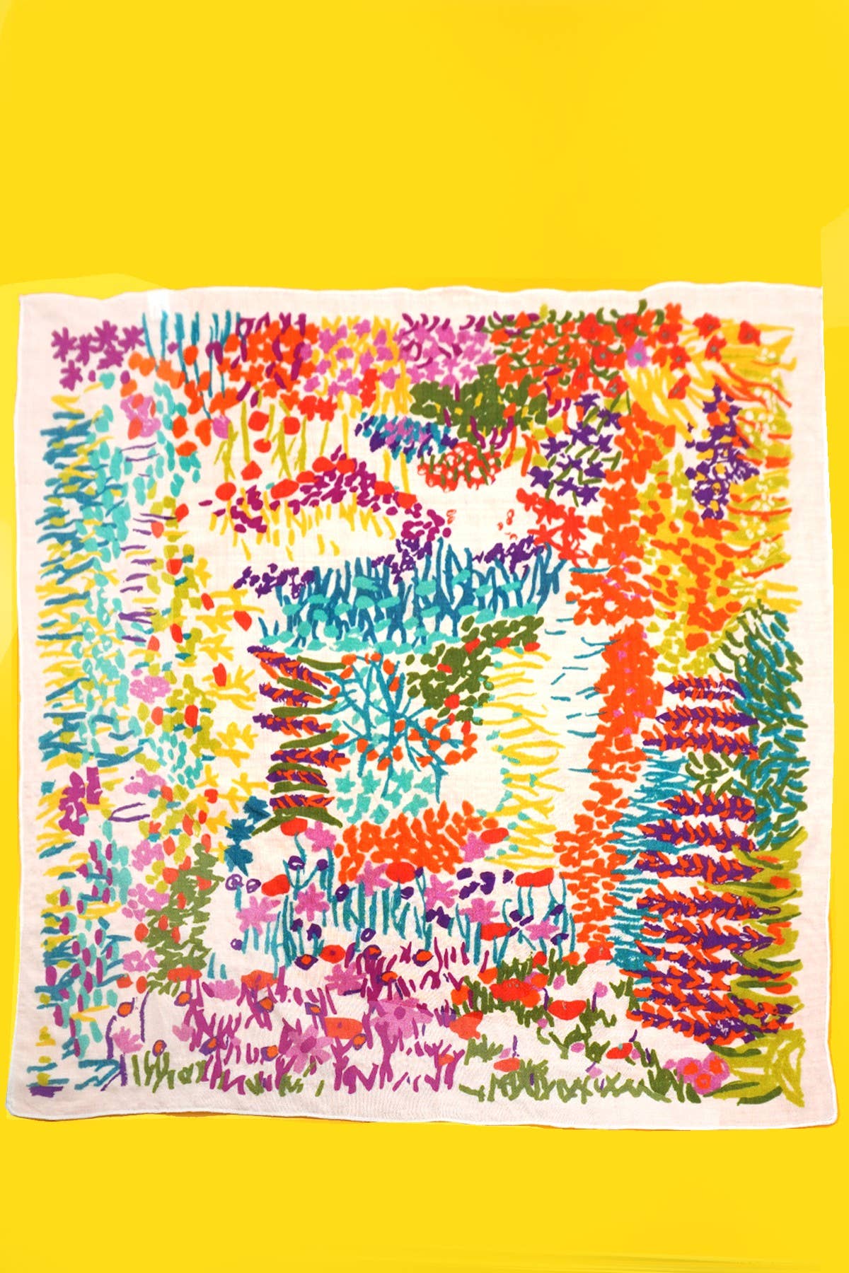 COTTON FLORAL PRINT SILKY FEELING BANDANA SCARF | 40SC648: FLORAL