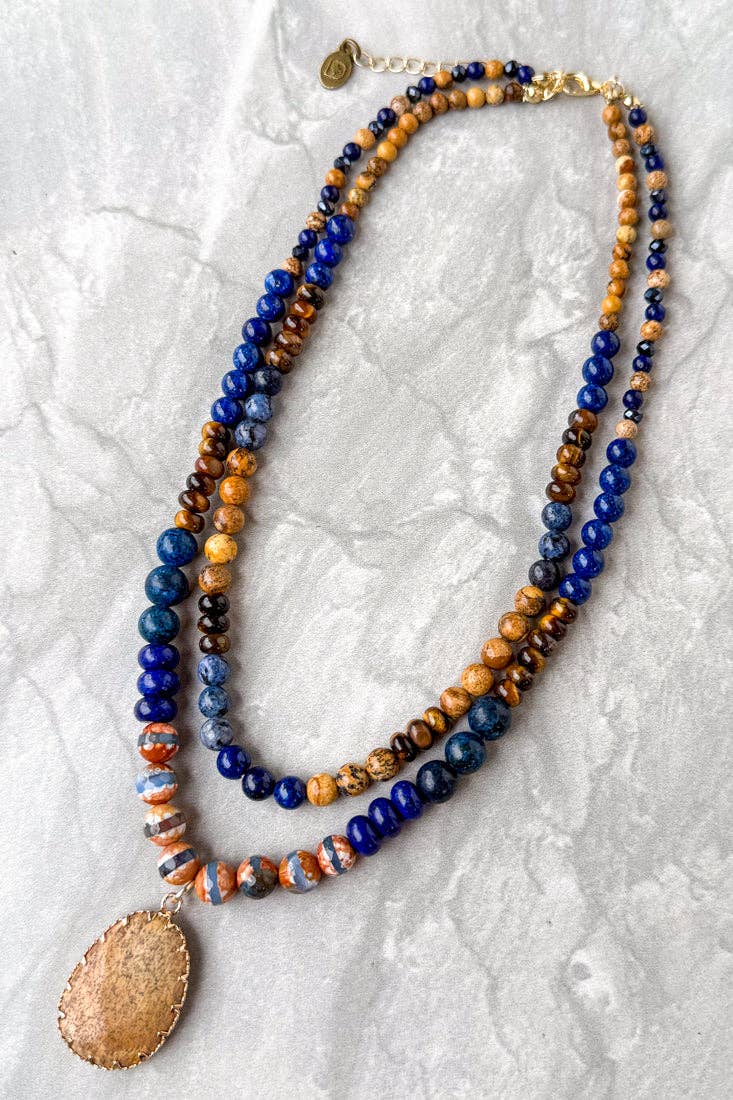 Becca Necklace - Navy