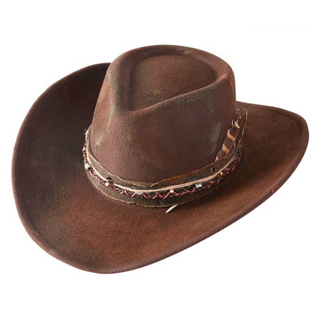 Vintage Versatile Shapeable Cowgirl & Fedora Hat: BR