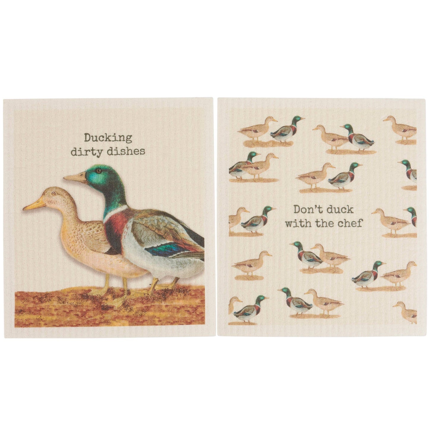 Ducking Dirty Dishes Swedish Dishcloth Set