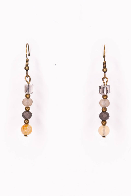 Mari Earrings in Grey Mix