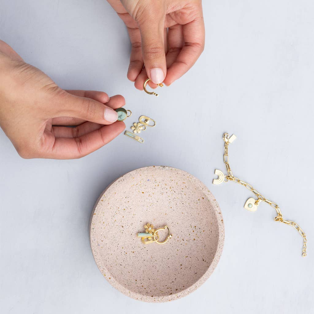 Earring - Rose Quartz/Love/Gold