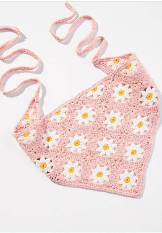 FLOWER HAIR SCARF HAIR BAND | 40HS021: Pink