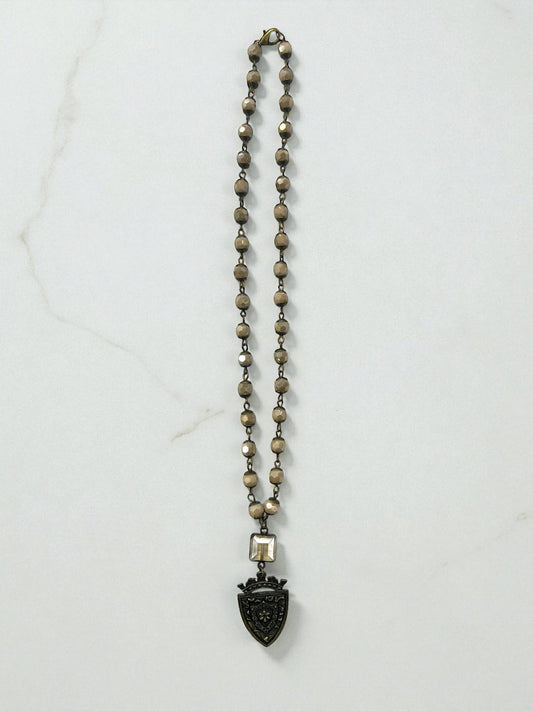 Elan 22" Necklace with vintage french republic relic pendant