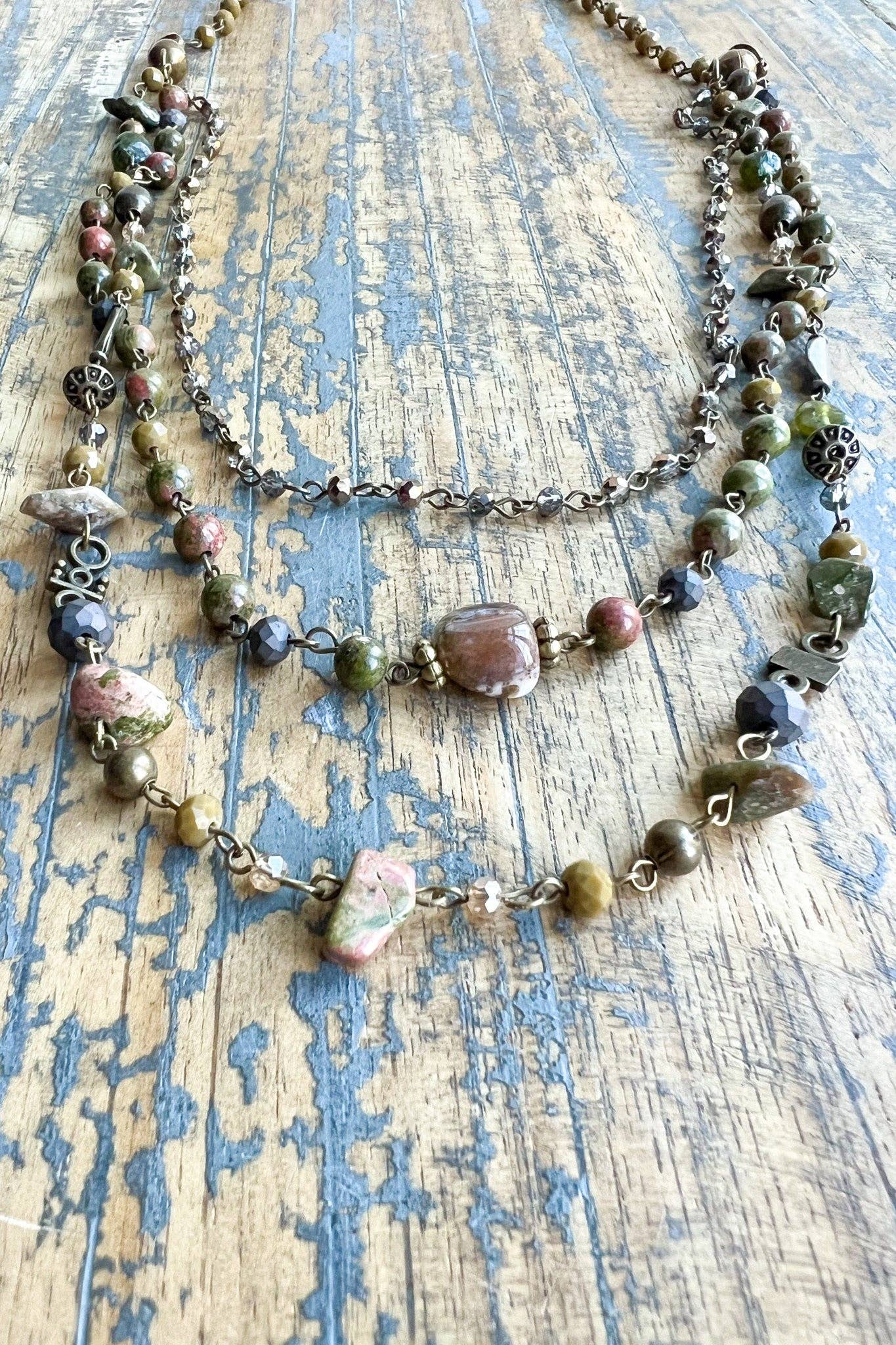 Medina Necklace Unakite