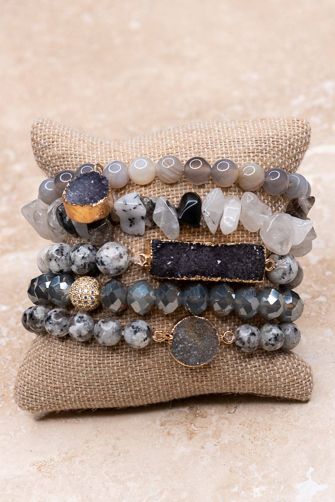 Ghana Bracelet Set in Grey
