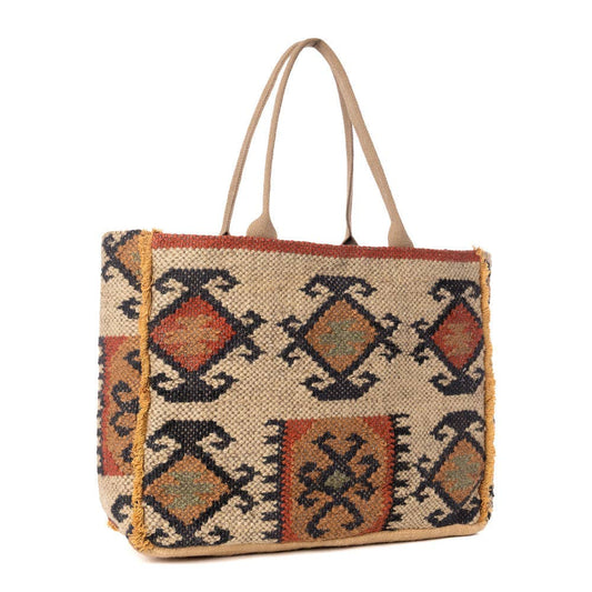 Desert Loom Jute Weekender Bag in Sunbaked Aureate: Sunbaked Aureate
