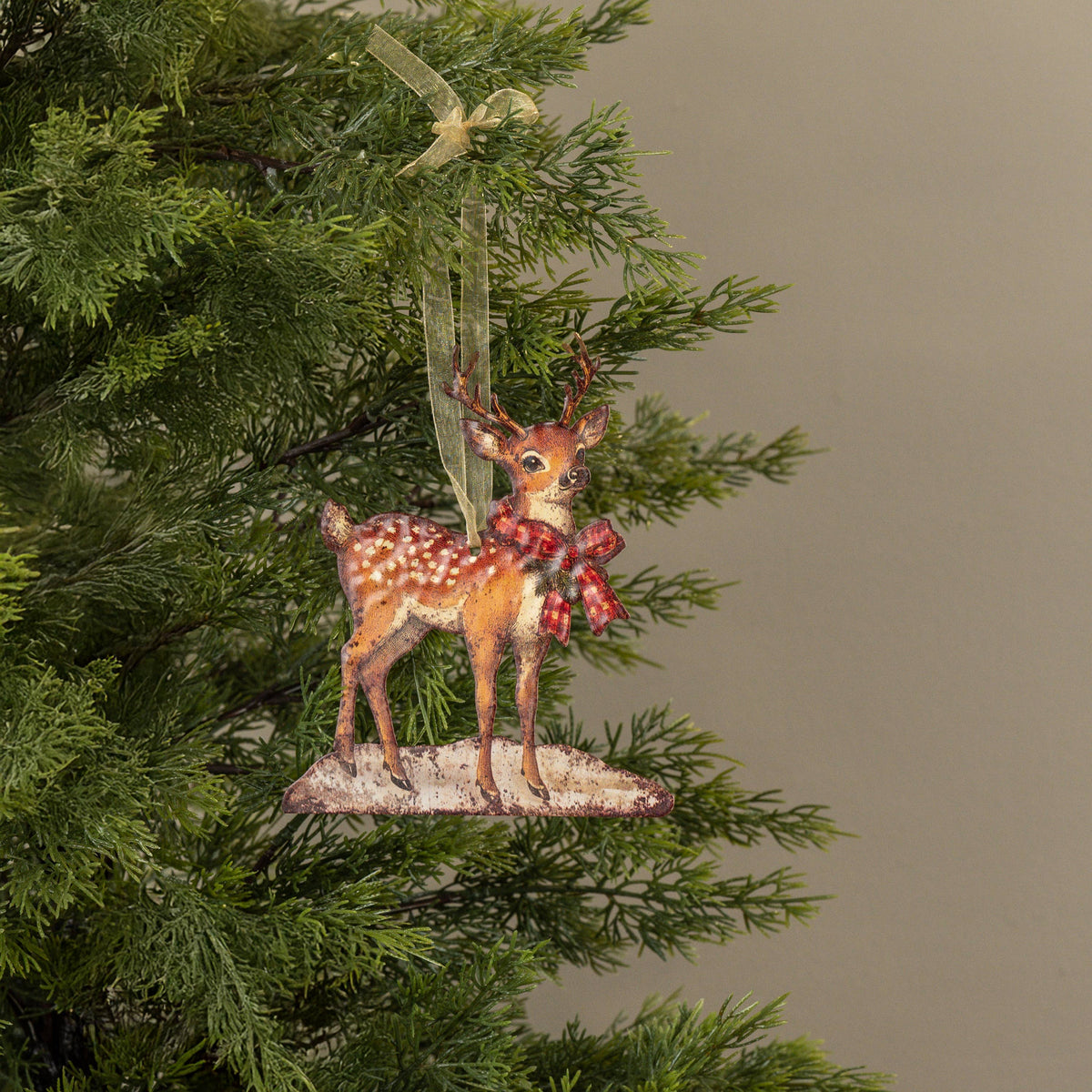 6.5" HANK THE REINDEER METAL ORNAMENT