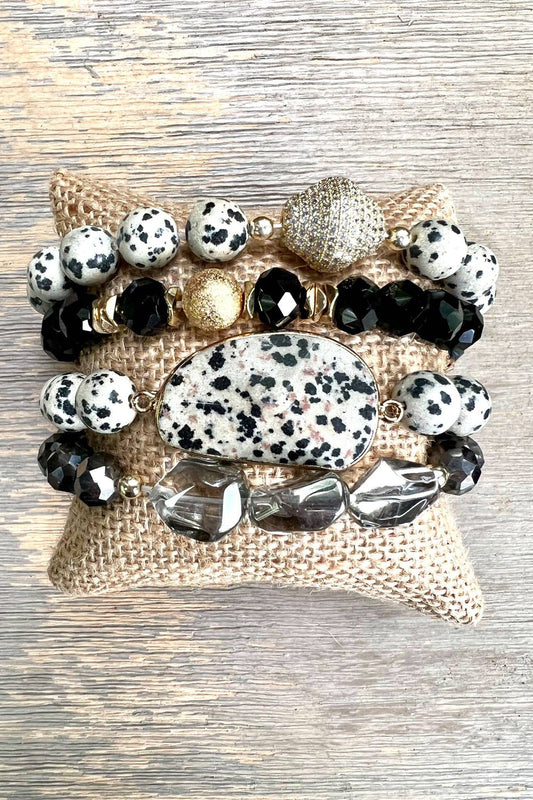 Julia Bracelet Set Dalmatian