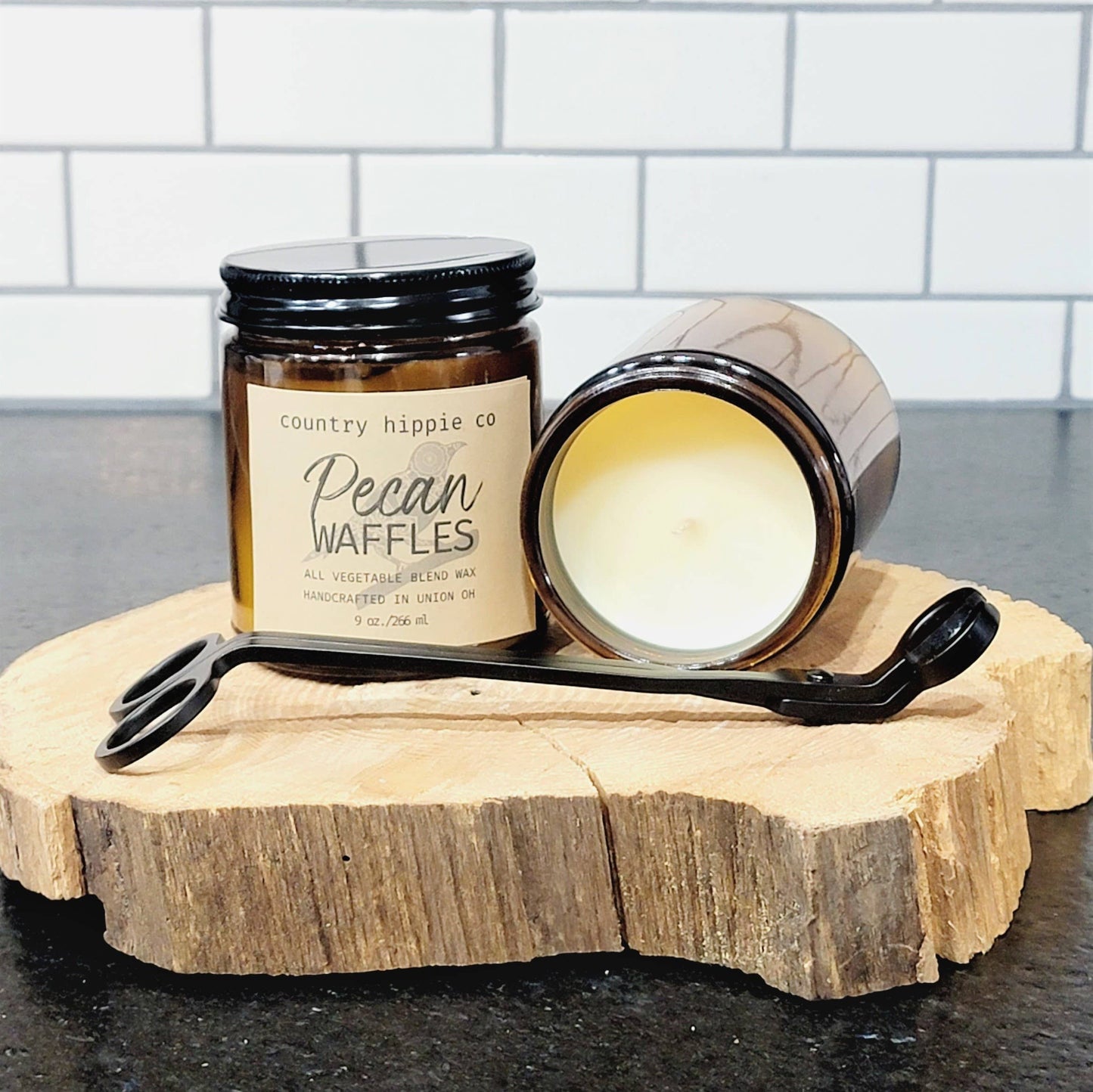 Pecan Waffles Apothecary-inspired Jar  Candle 9 oz.