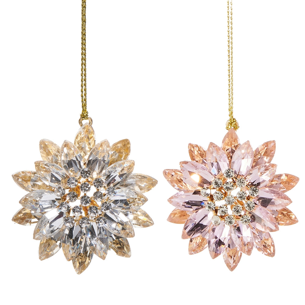 2" Pastel Jeweled Brooch Ornament