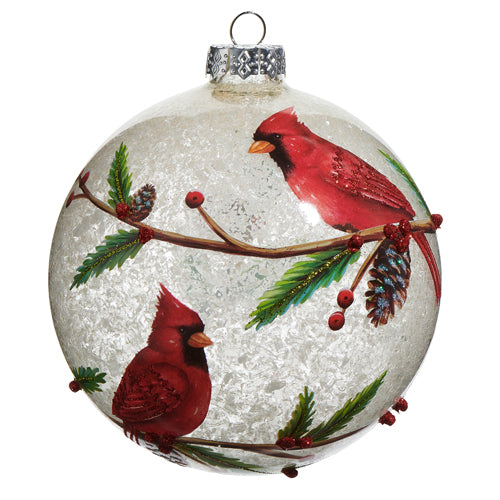 CARDINAL BALL ORNAMENT