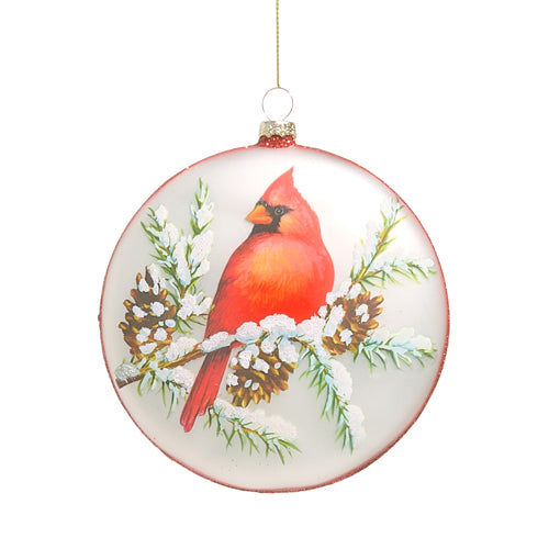 CARDINAL DISC ORNAMENT