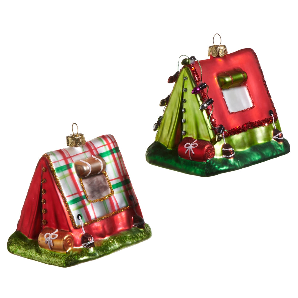 3.75" Holiday Pup Tent Ornament