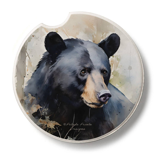 "Wilderness Bear" Absorbent Stone Car Coaster 1pk