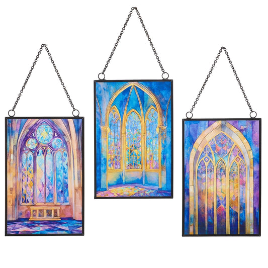 6" Stained Glass Window Ornament