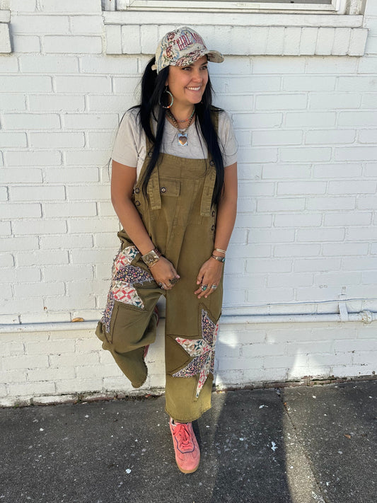 Quilt Patch Overalls