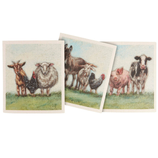 Farm Family Swedish Dishdloth Set