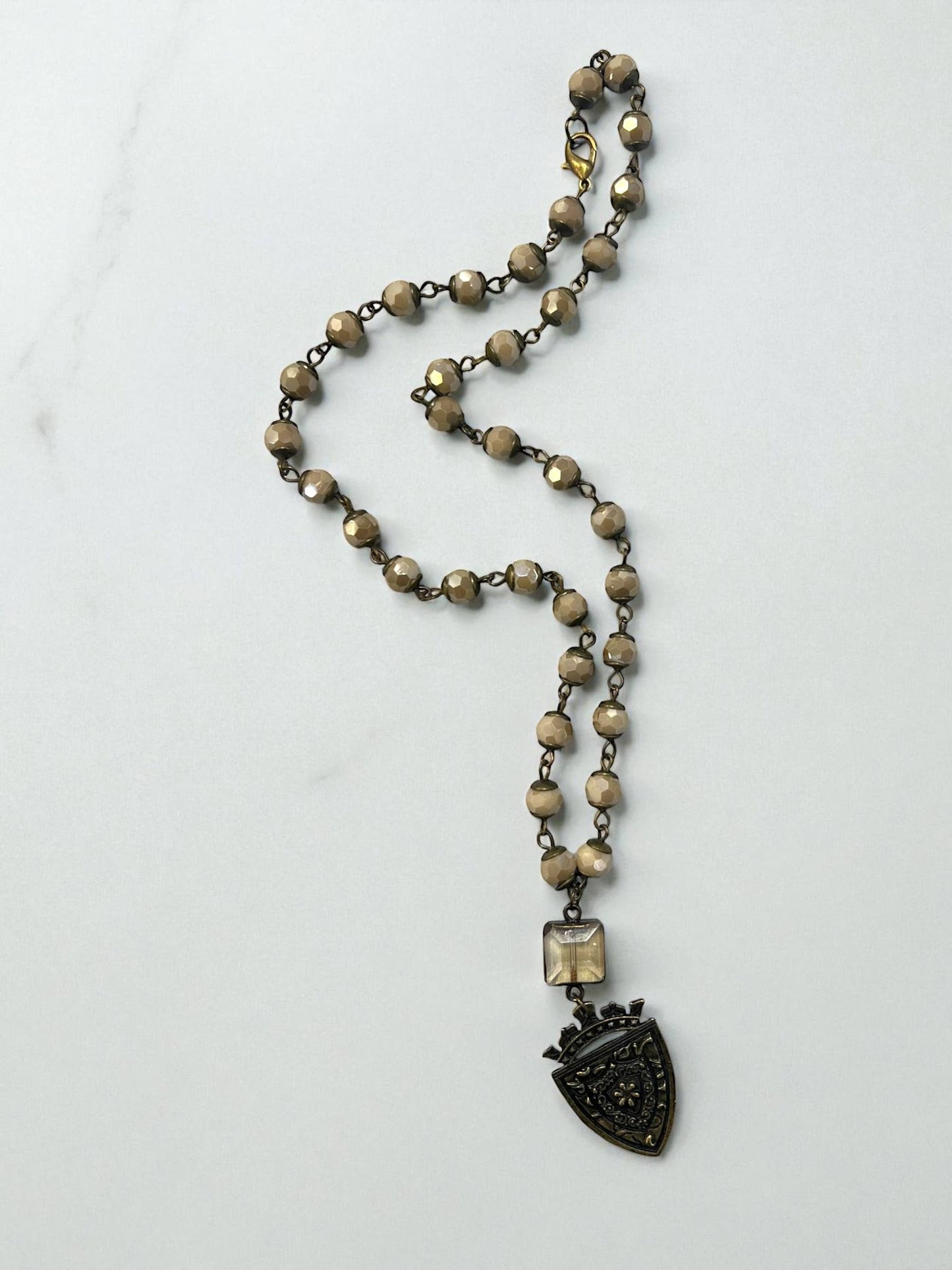 Elan 22" Necklace with vintage french republic relic pendant