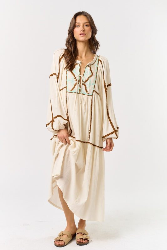 Peasant maxi dress