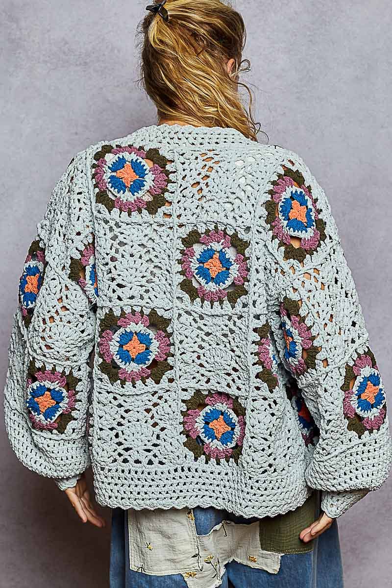 Soft crochet sweater cardigan