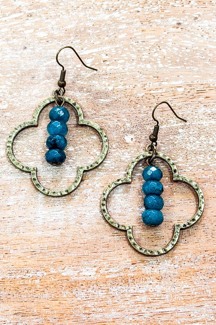 Shirley Earrings: Aqua