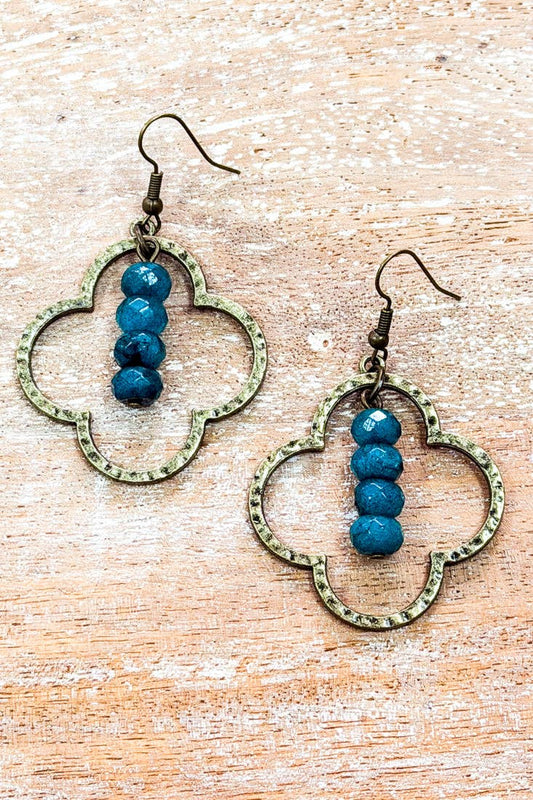 Shirley Earrings: Aqua
