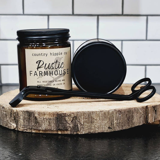 Rustic Farmhouse Apothecary-inspired  Jar Candle 9 oz.