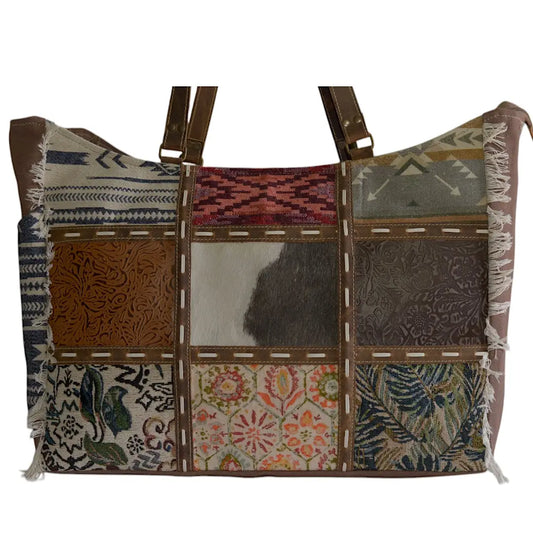 Stitched Boho Patchwork Kedo Weekender Bag
