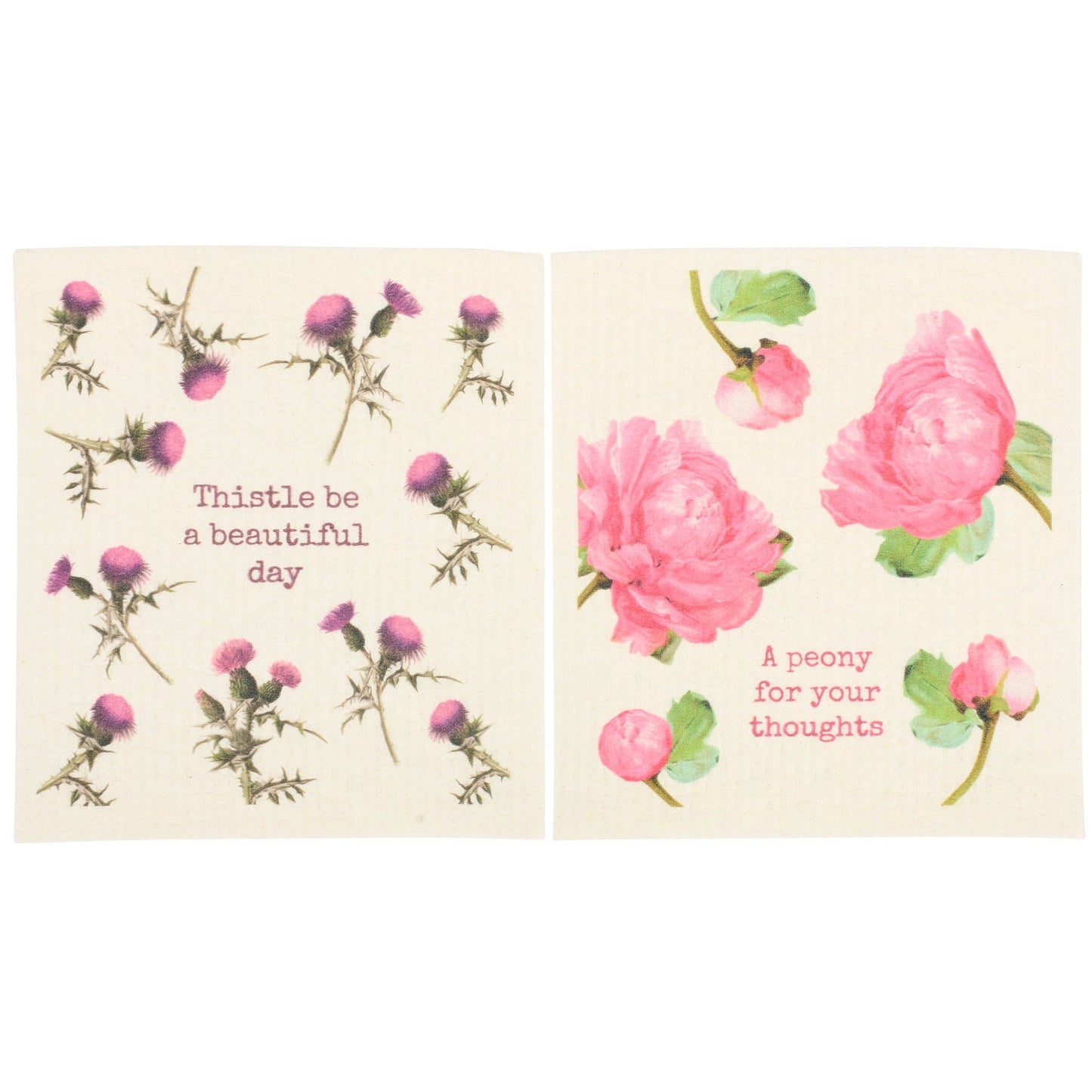 Thistle Be Beautiful Swedish Dishcloth Set