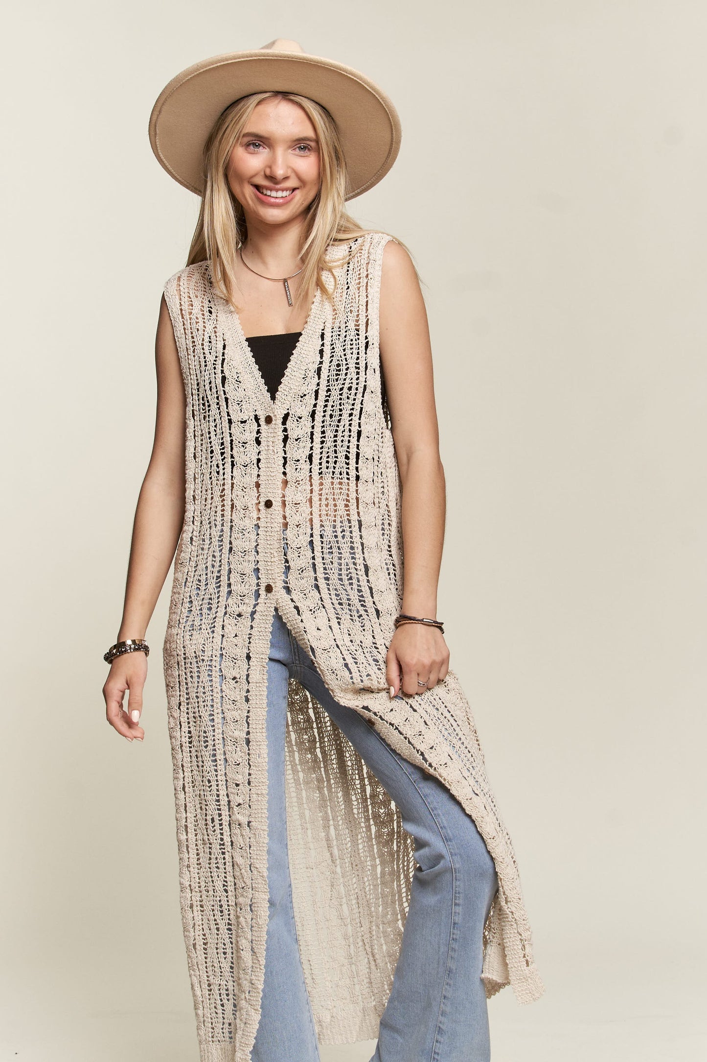 Crochet Maxi Vest