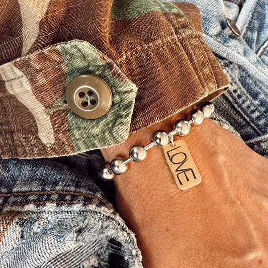 Mixed Metal LOVE Bracelet: 7