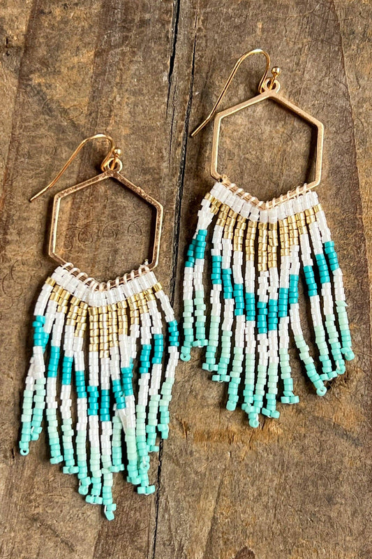 Calypso Earring White/Turquoise