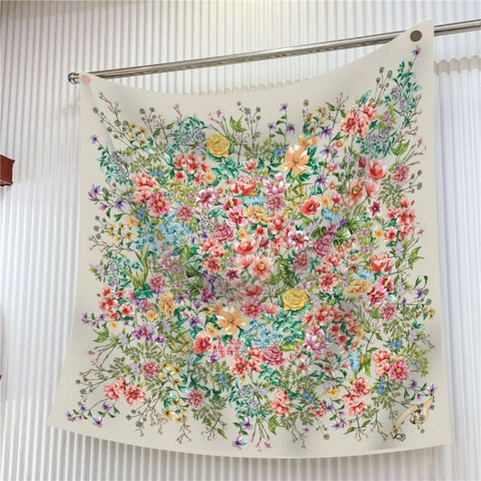 LARGE FLORAL PRINT BANDANA SCARF