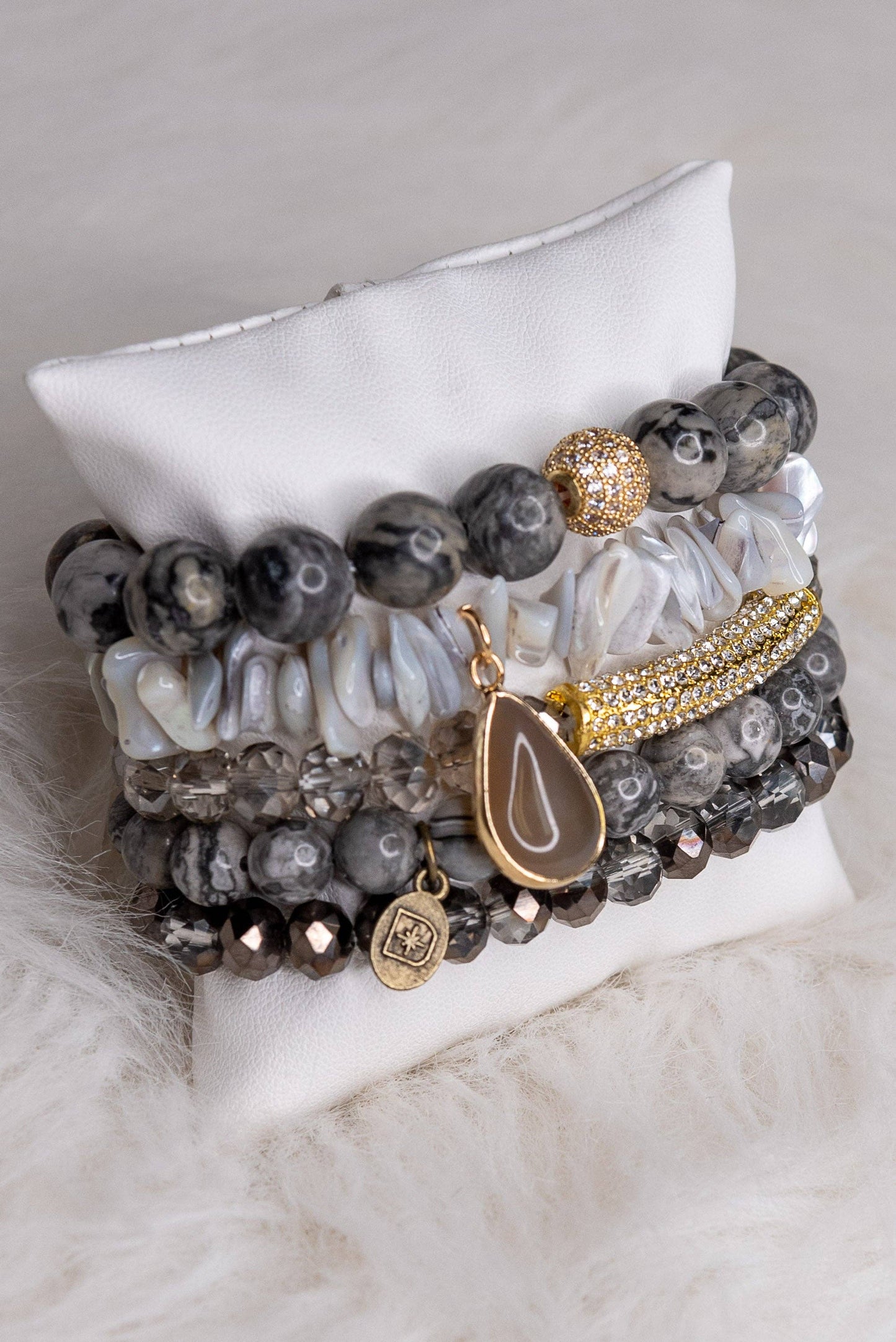 Ghana Bracelet Set in Light Gray