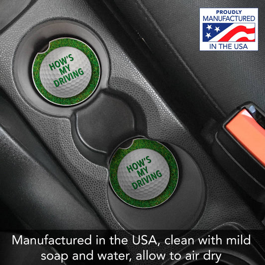 How's My Driving Stone Car Coaster