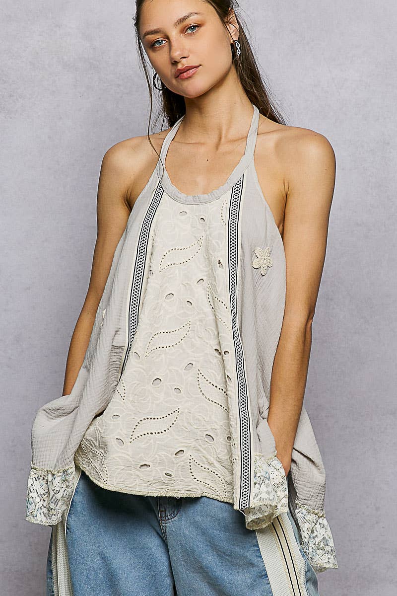 Crochet Halter Neck Top