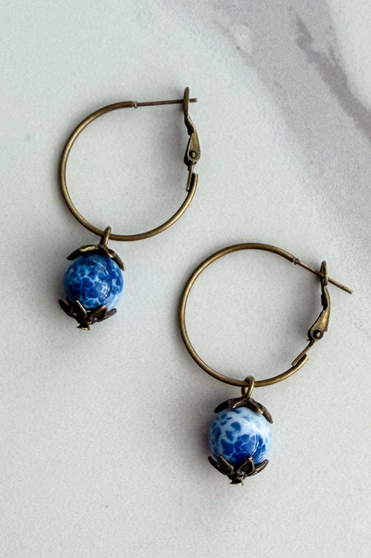 Yvonne Earrings-Blue