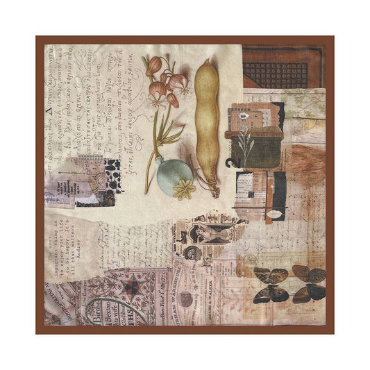 Retro Paisley Floral Waist Belt Silk Scarf