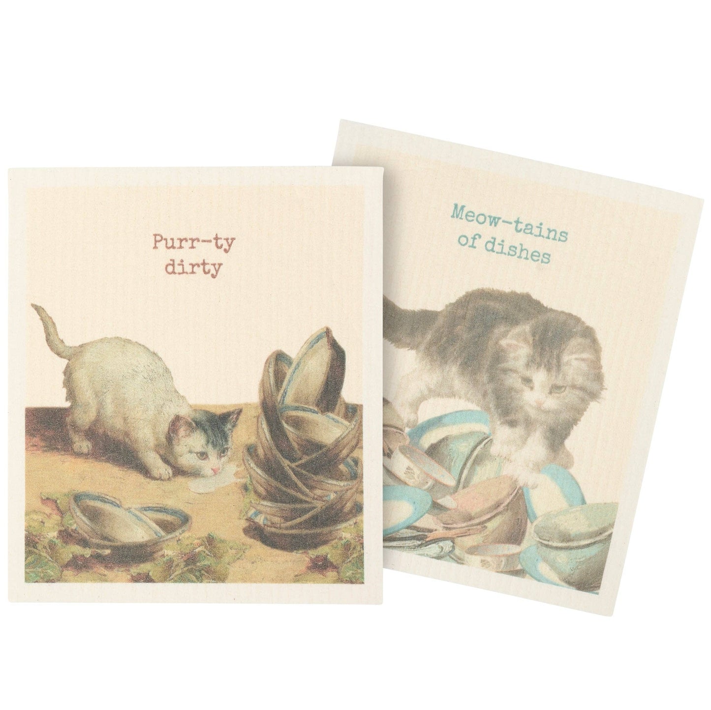 Purrty Dirty Swedish Dishcloth Set