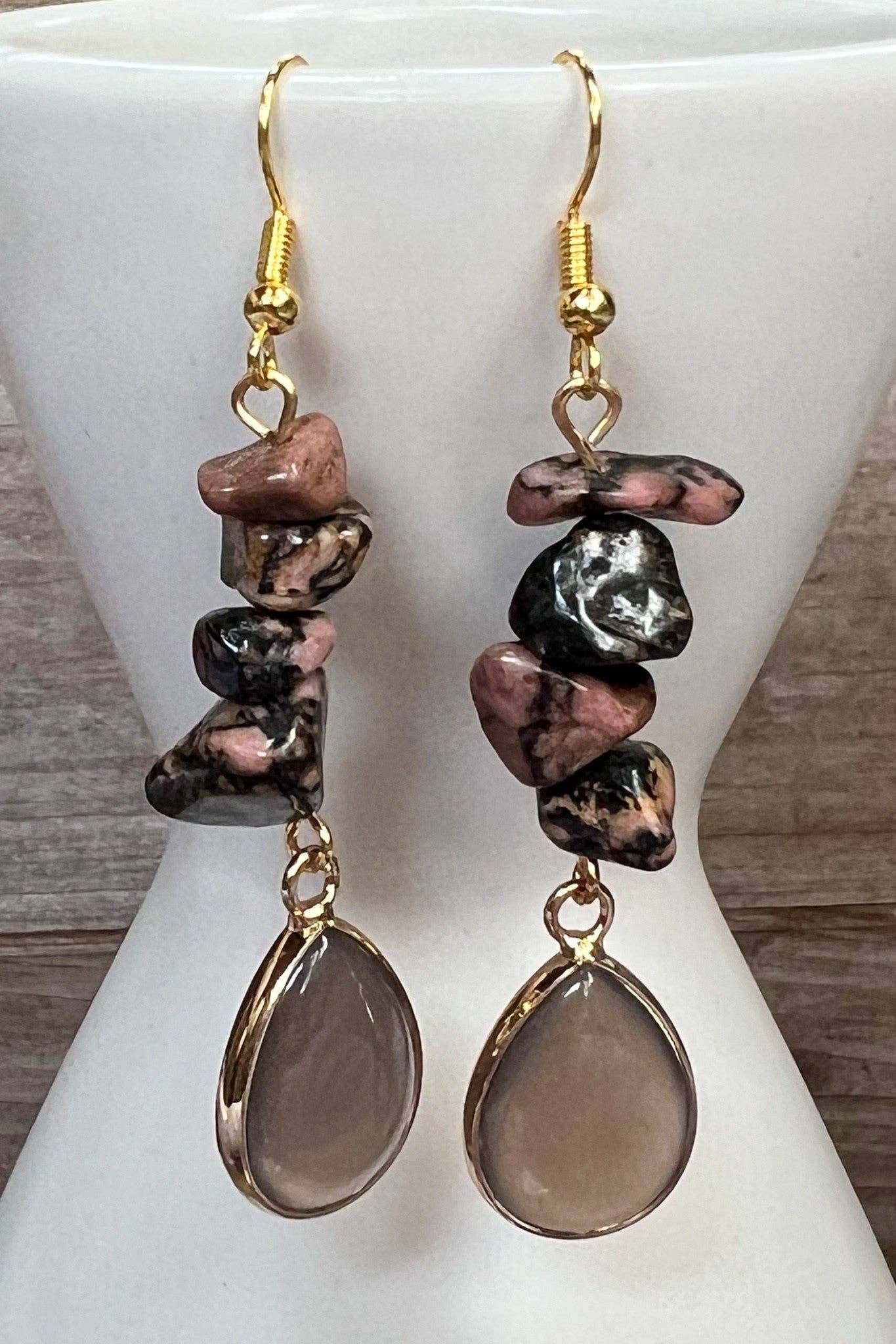 Bree Earrings Rhodonite