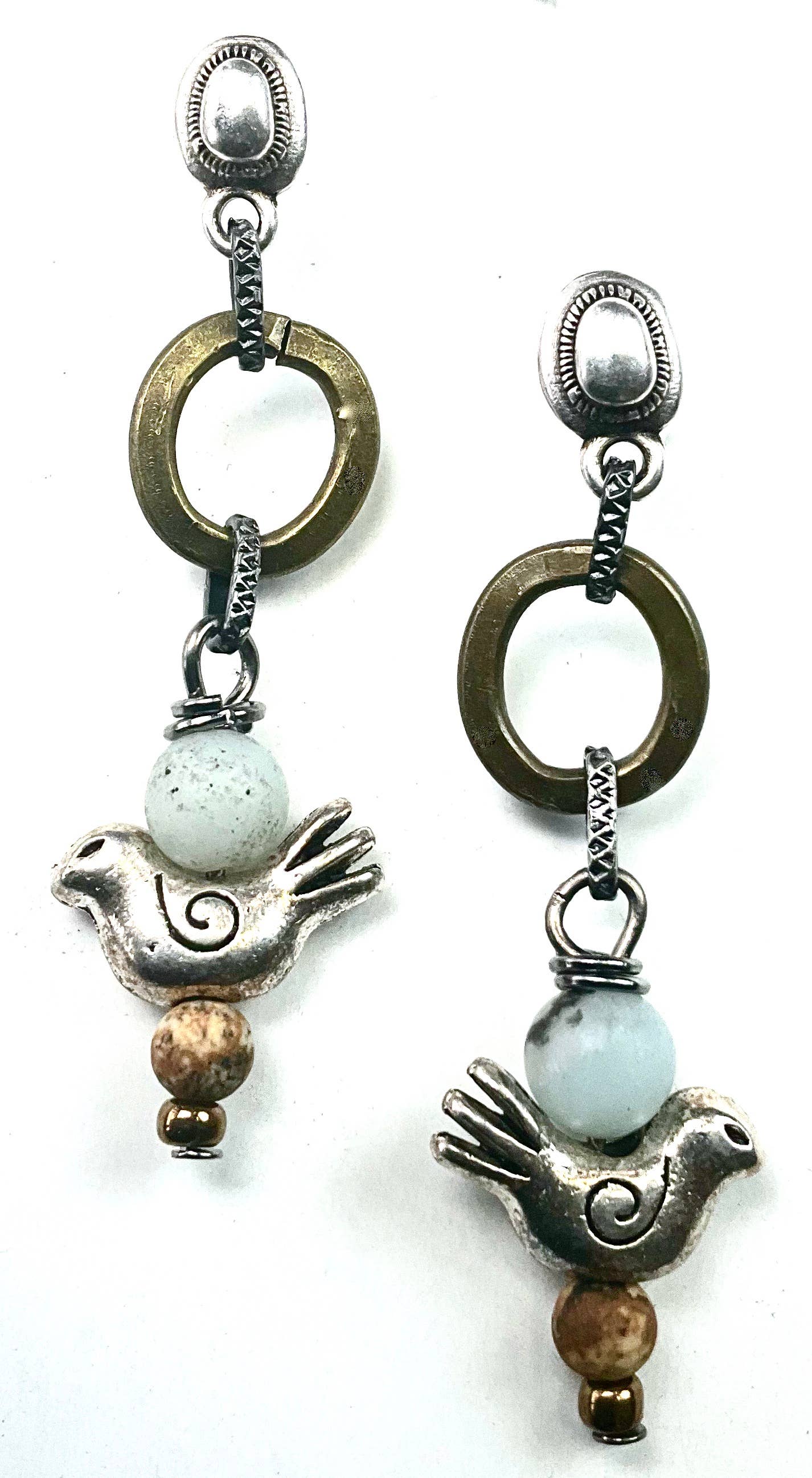 ER SM POST W/LINK & BIRD DANGLE