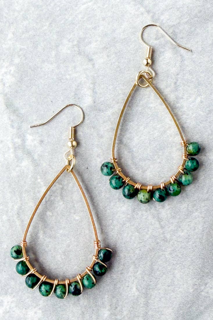 Missy Earrings: Labradorite