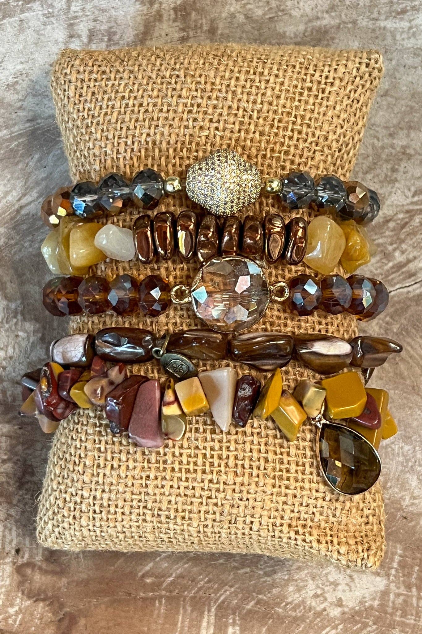 Zambia Bracelet Set Mustard