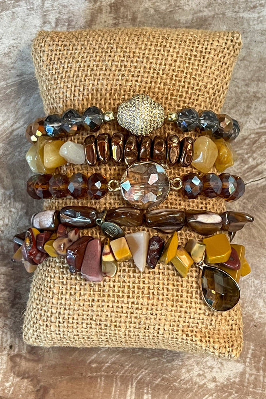 Zambia Bracelet Set Mustard