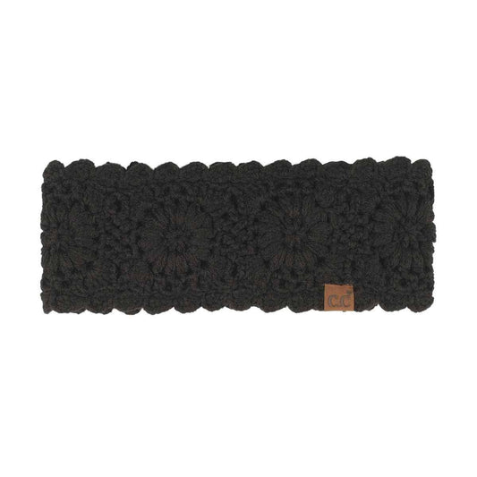 HWE0164 Crochet Head Wrap: Black