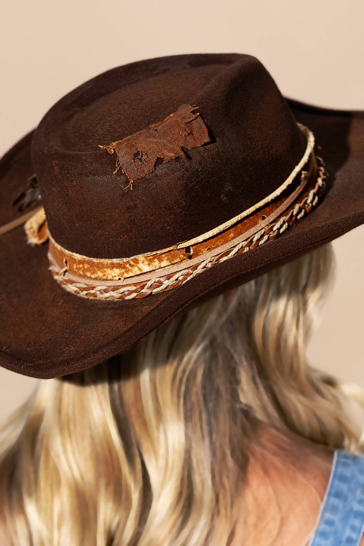 Vintage Versatile Shapeable Cowgirl & Fedora Hat : BRW-BROWN