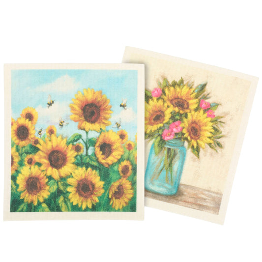 Sunflower Bees Swedish Cloth Set